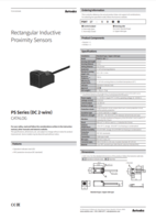 AUTONICS PS (DC 2-WIRE) CATALOG PS SERIES (DC 2-WIRE): RECTANGULAR INDUCTIVE PROXIMITY SENSORS